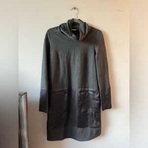 Viktor & Rolf Gray Cowl Neck Dress with Pockets